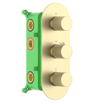 5-Function Concealed Thermostatic Shower Valve System with Simultaneous Outlet Control VT1053501