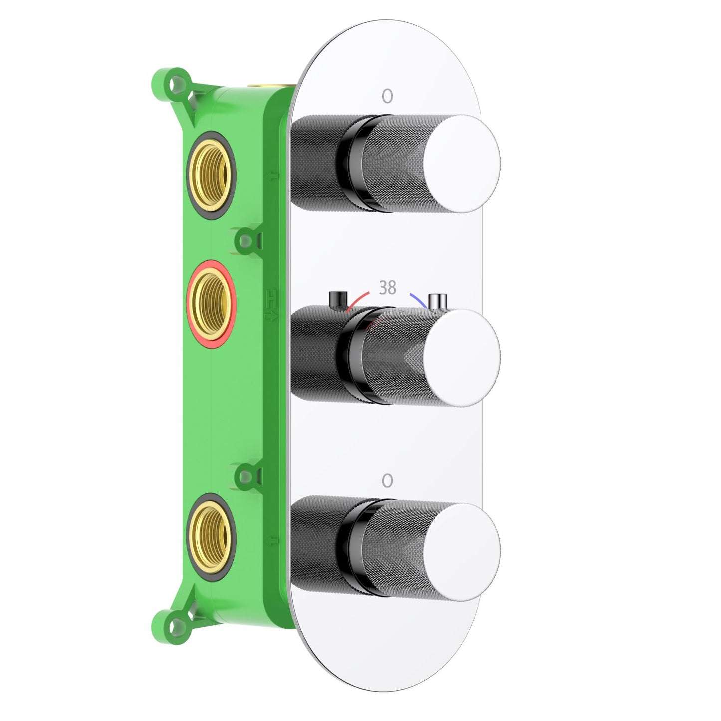 5-Function Concealed Thermostatic Shower Valve System with Simultaneous Outlet Control VT1053501