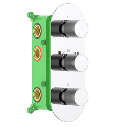 5-Function Concealed Thermostatic Shower Valve System with Simultaneous Outlet Control VT1053501