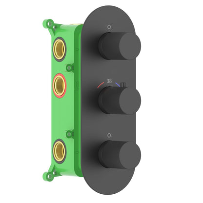 6-Function Concealed Thermostatic Shower Valve System with Simultaneous Outlet Control VT1053601