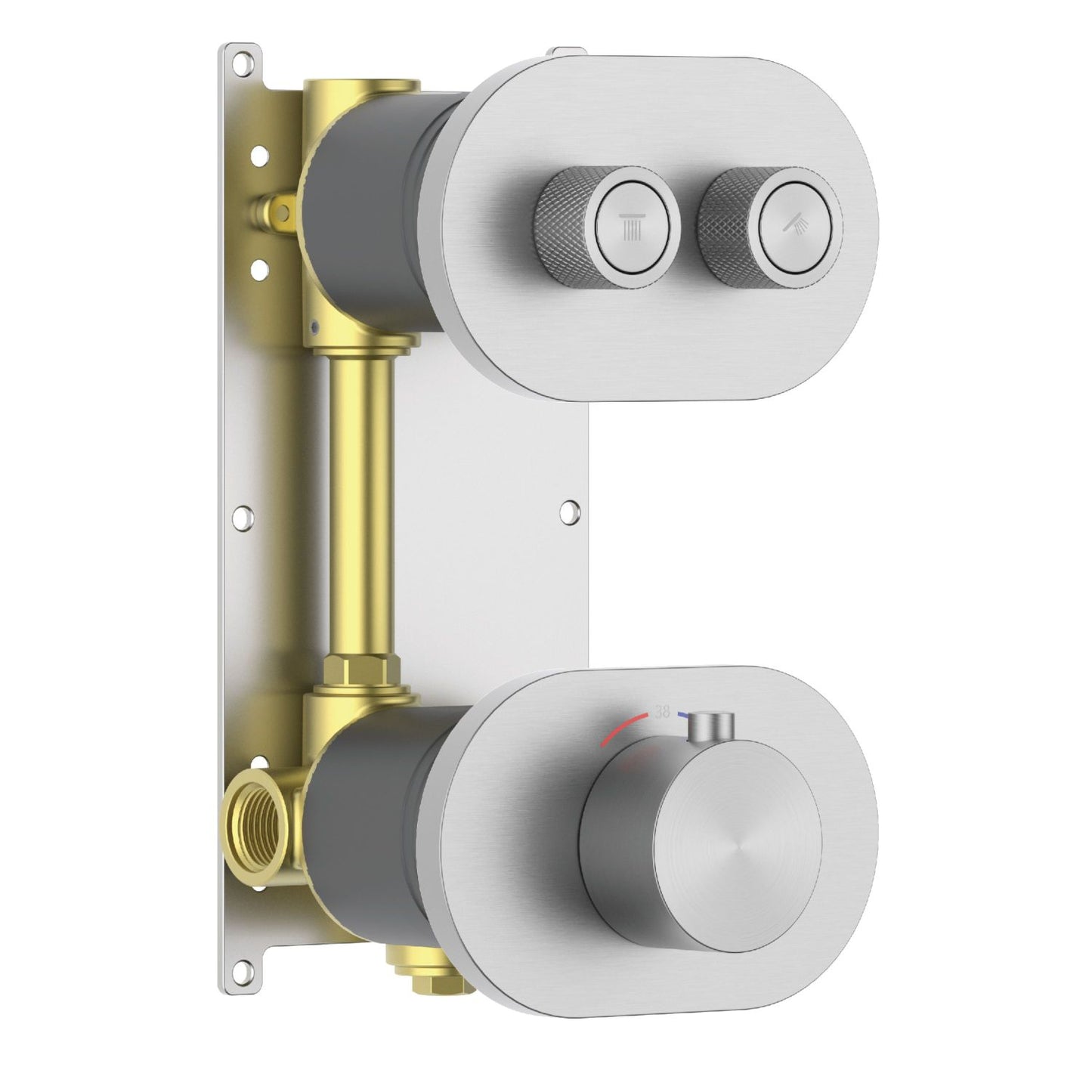 Aquavit A Series Thermostatic Shower Faucet with Push-Button Controls Dual Function VT10A3201