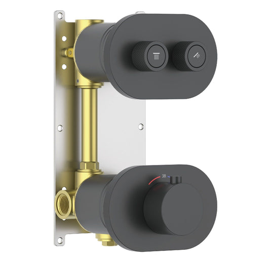 Aquavit A Series Thermostatic Shower Faucet with Push-Button Controls Dual Function VT10A3201