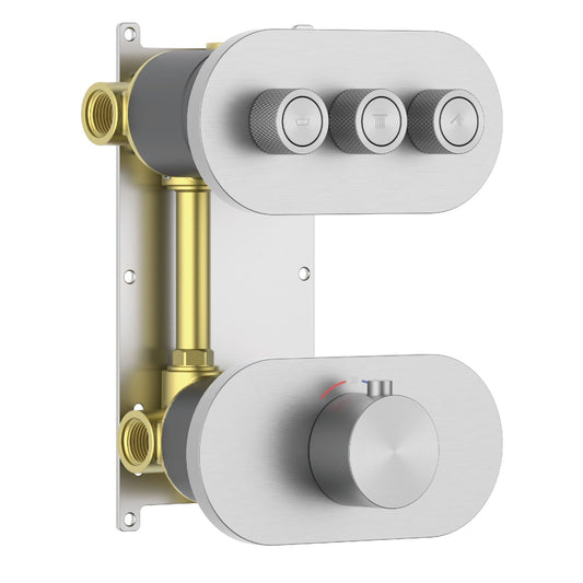 Aquavit A Series Thermostatic Shower Faucet with Push-Button Controls 3 Function VT10A4301