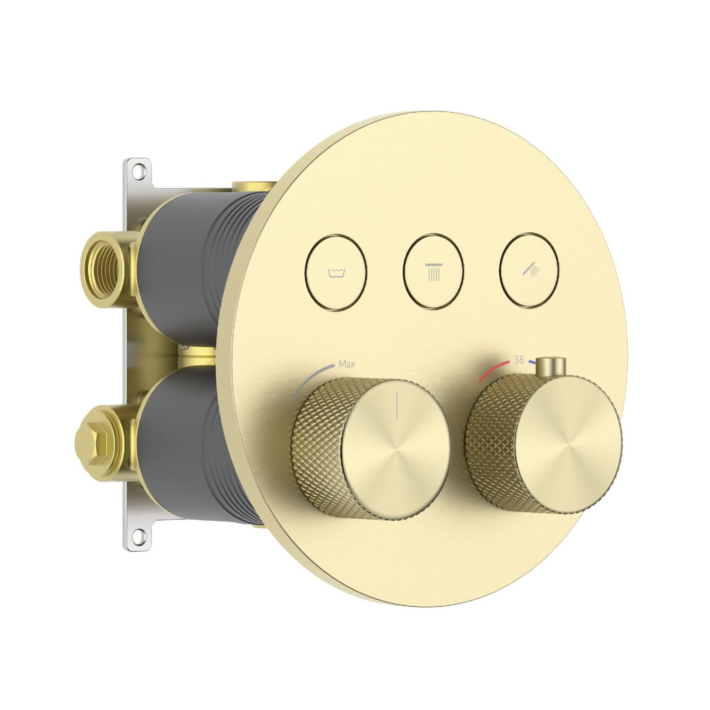 Aquavit B Series 3-Function Neoperl Push-Button Thermostatic Shower Valve VT10B5301