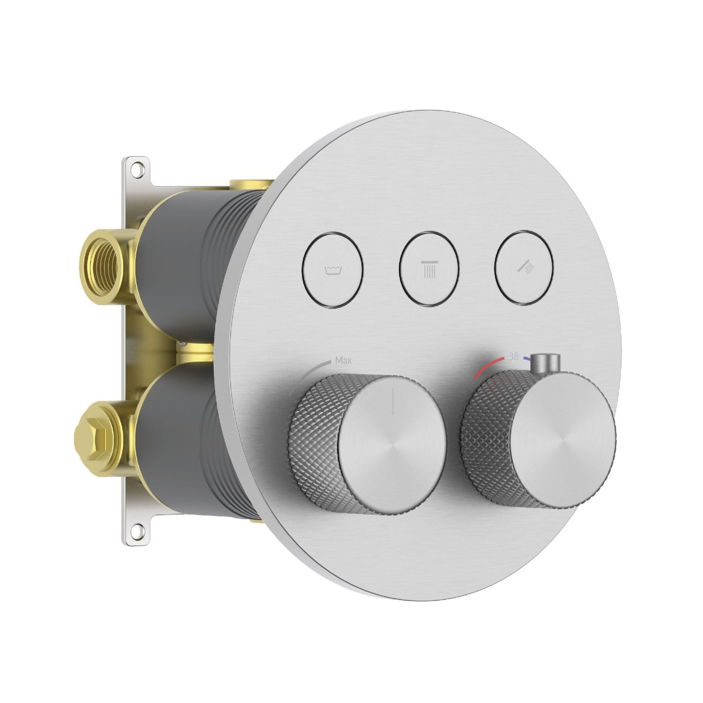 Aquavit B Series 3-Function Neoperl Push-Button Thermostatic Shower Valve VT10B5301