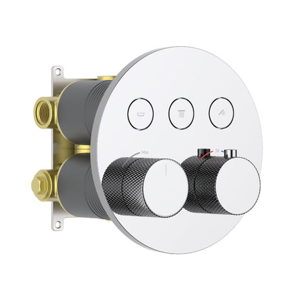 Aquavit B Series 3-Function Neoperl Push-Button Thermostatic Shower Valve VT10B5301