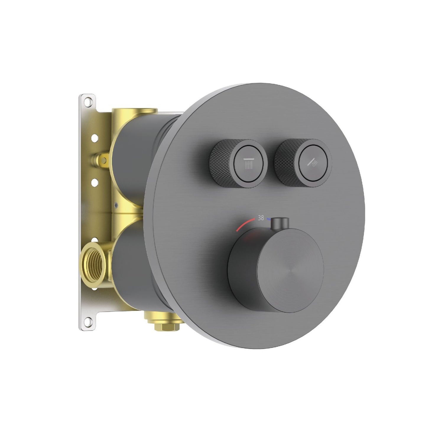 Aquavit C Series Thermostatic Shower Faucet with Push-Button Controls Dual Function VT10C3201