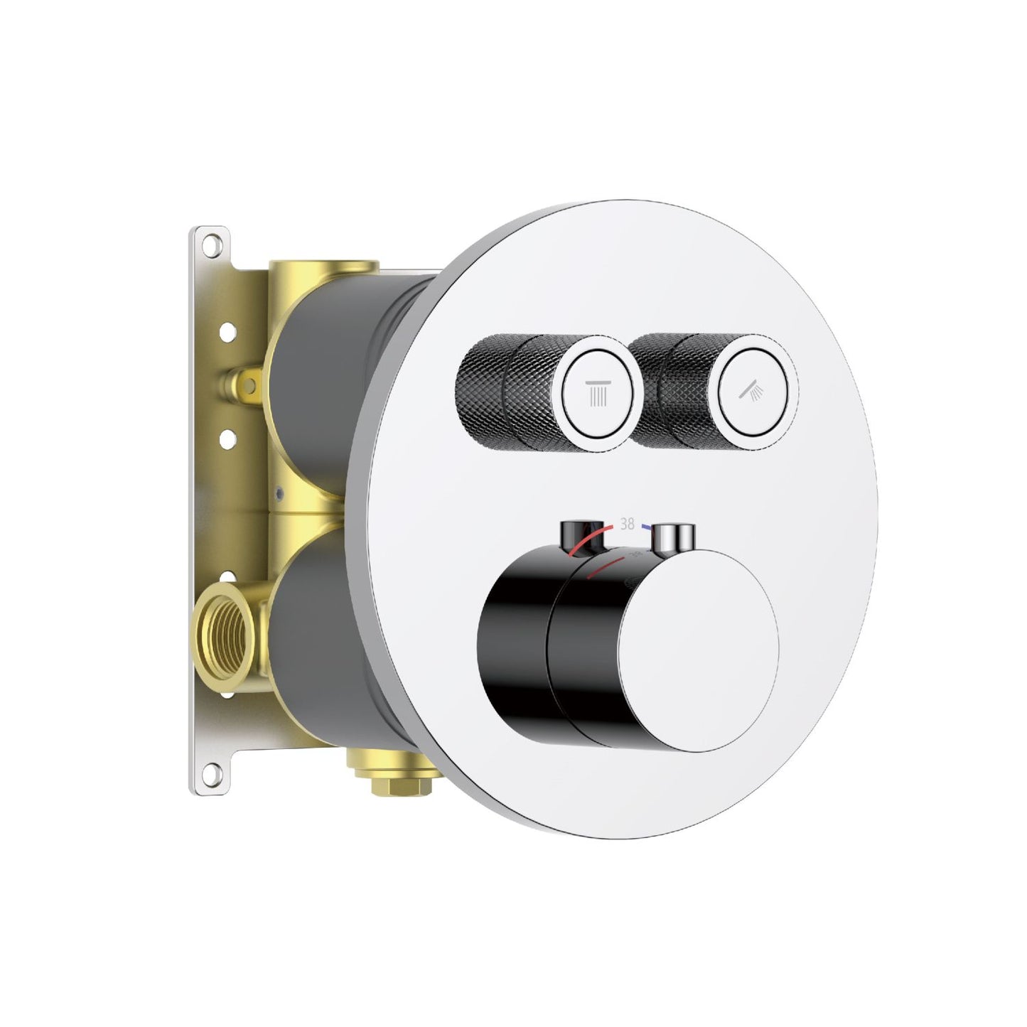 Aquavit C Series Thermostatic Shower Faucet with Push-Button Controls Dual Function VT10C3201