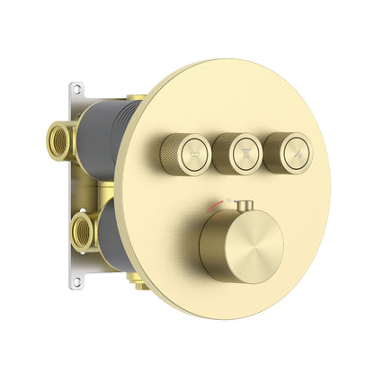 Aquavit C Series Thermostatic Shower Faucet with Push-Button Controls Three Function VT10C4301