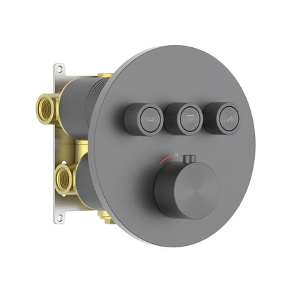 Aquavit C Series Thermostatic Shower Faucet with Push-Button Controls Three Function VT10C4301