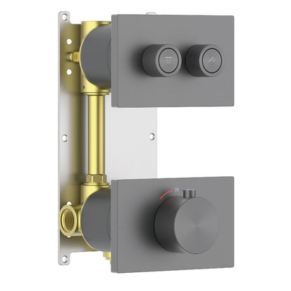Aquavit A Series Concealed Thermostatic Shower Faucet with Push-Button Controls Dual Function VT12A3201