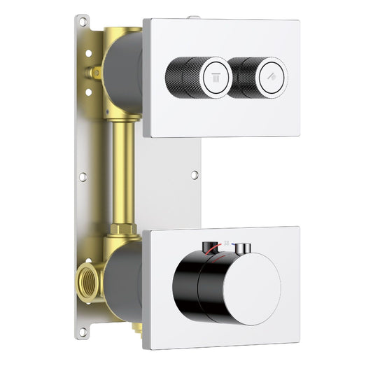 Aquavit A Series Concealed Thermostatic Shower Faucet with Push-Button Controls Dual Function VT12A3201