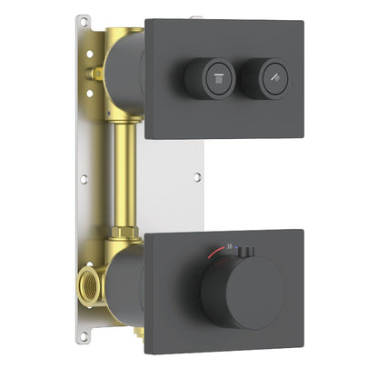 Aquavit A Series Concealed Thermostatic Shower Faucet with Push-Button Controls Dual Function VT12A3201