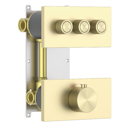 Aquavit A Series Concealed Thermostatic Shower Faucet with Push-Button Controls 3 Function VT12A4301