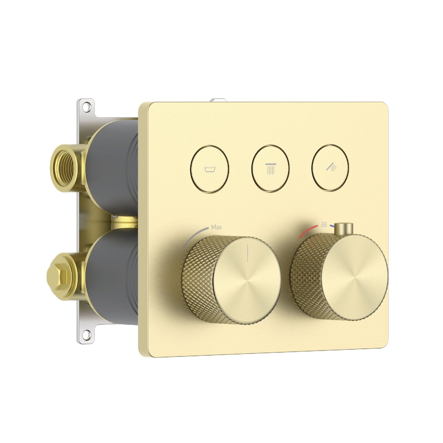 Aquavit B Series Modern Push-Button Thermostatic Mixer, Built-In Installation VT12B5301