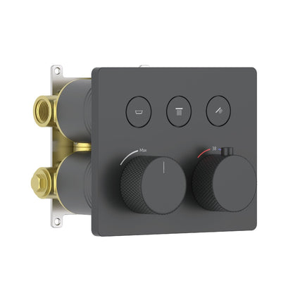 Aquavit B Series Modern Push-Button Thermostatic Mixer, Built-In Installation VT12B5301