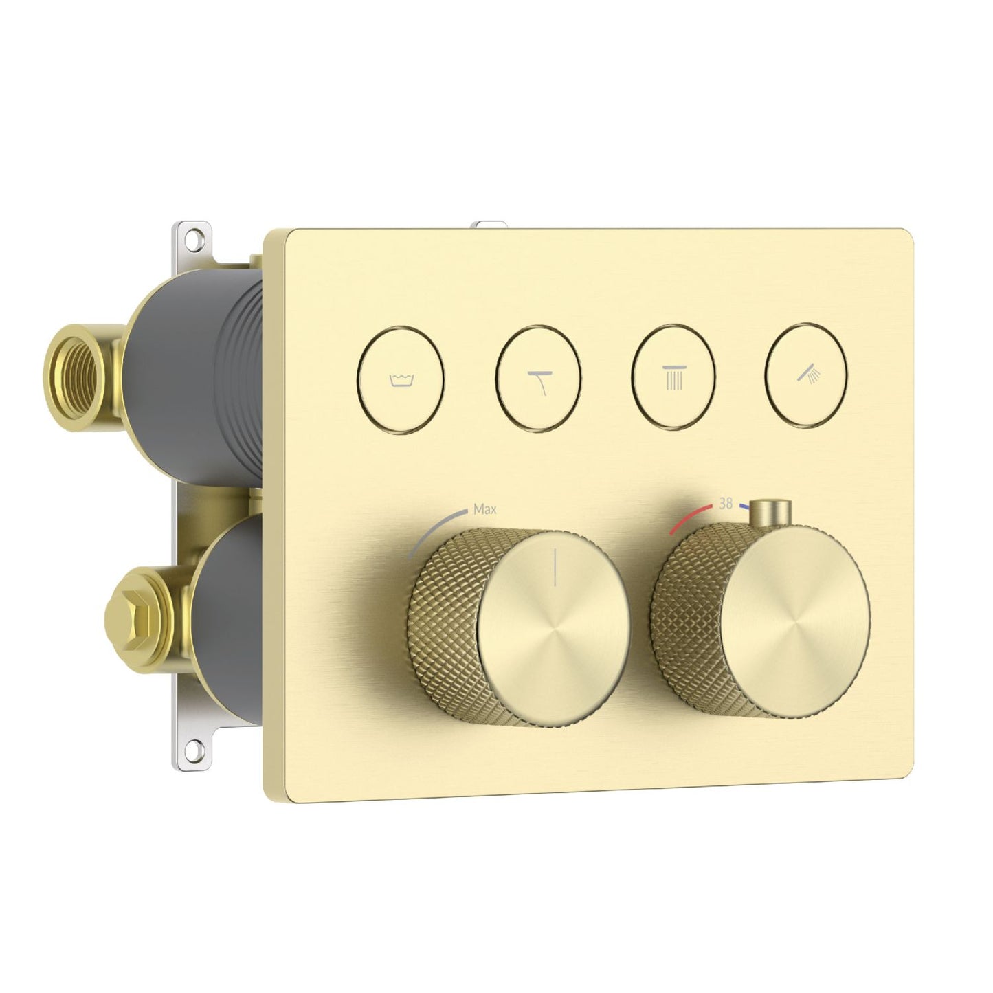 Aquavit B Series 4-Function Thermostatic Shower System with Built-In Brass Mixer VT12B6401