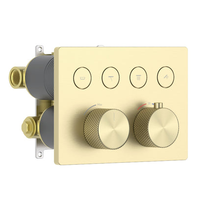Aquavit B Series 4-Function Thermostatic Shower System with Built-In Brass Mixer VT12B6401