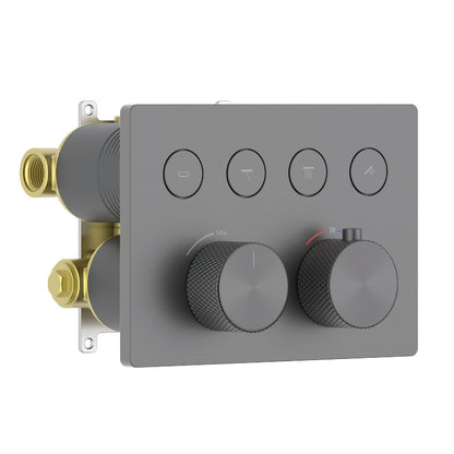 Aquavit B Series 4-Function Thermostatic Shower System with Built-In Brass Mixer VT12B6401