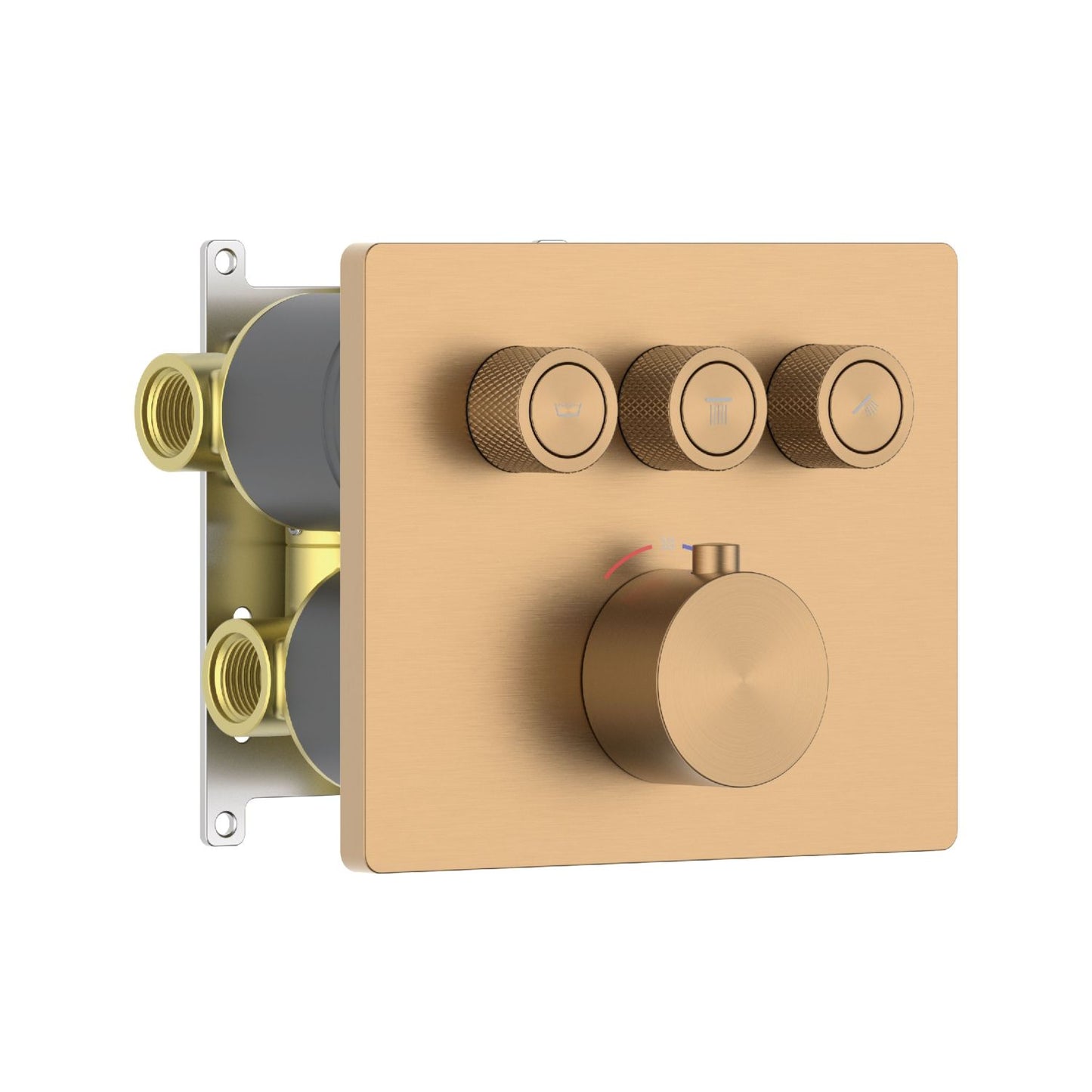 Aquavit C Series Thermostatic Brass Valve with Push-Button Operation VT12C4301