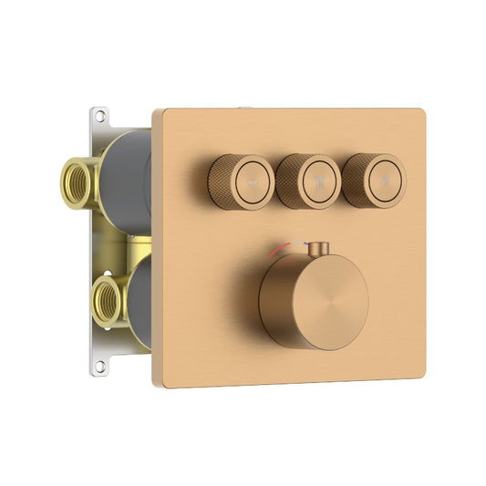 Aquavit C Series Thermostatic Brass Valve with Push-Button Operation VT12C4301