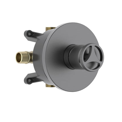 Aquavit WHEEL brushed gunmetal one-outlet pressure-balance shower valve and trim kit VT1481101