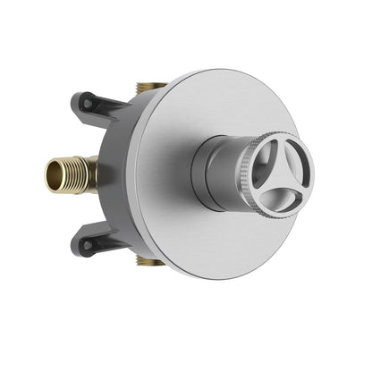 Aquavit WHEEL brushed nickel one-outlet pressure-balance shower valve and trim kit VT1481101