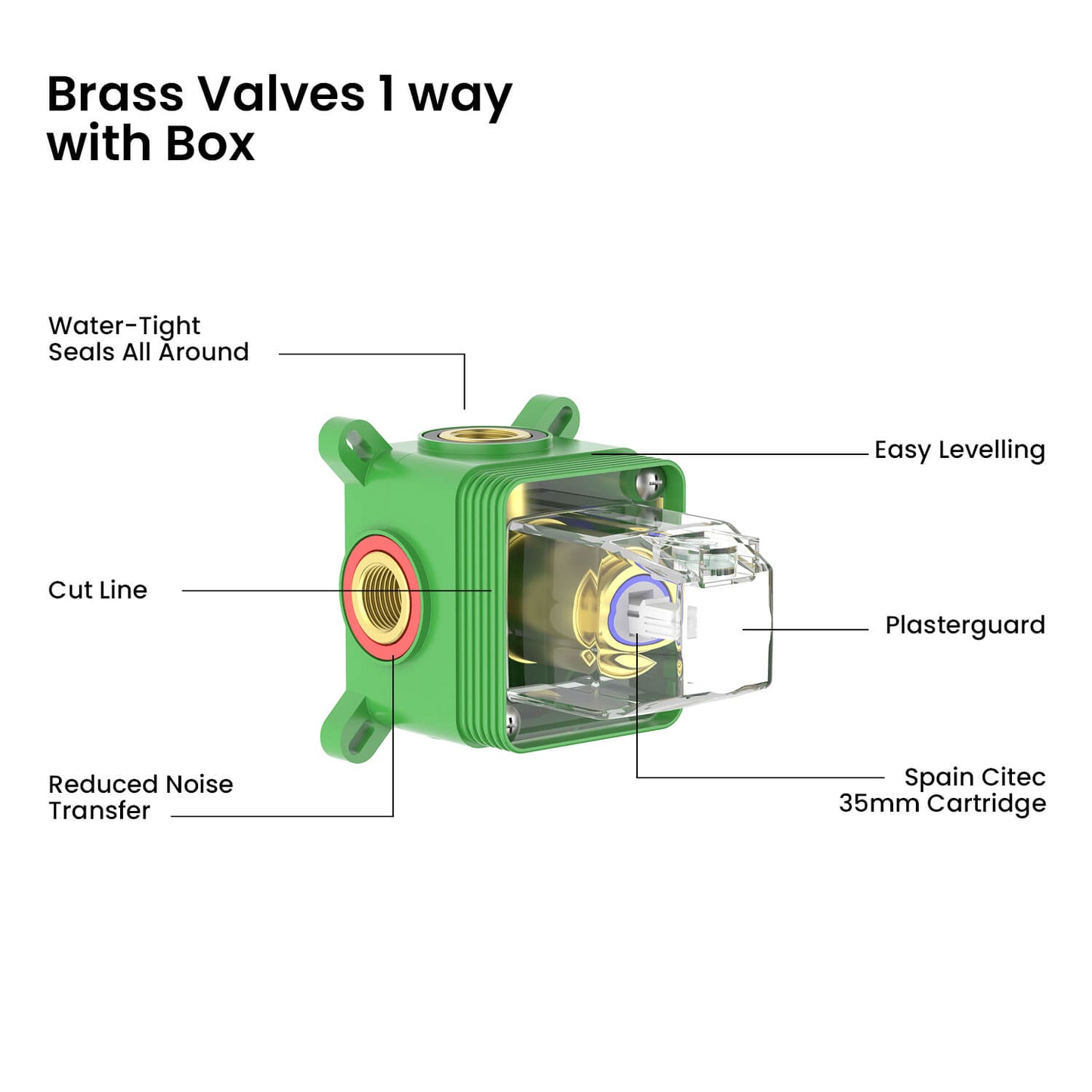 Victoria Concealed shower valve with box 1 outlet VT1521101