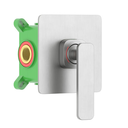 Aquavit Apple brushed nickel one-outlet concealed shower mixer VT2121101