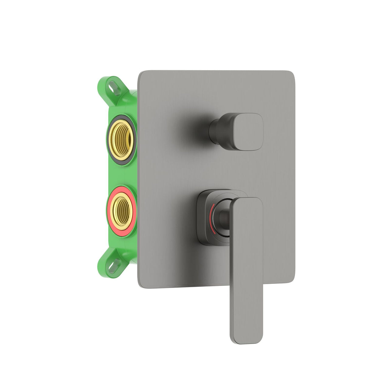 Aquavit Apple brushed gunmetal three-outlet concealed shower mixer VT2122301