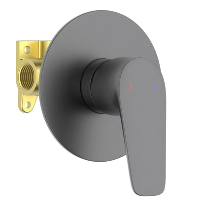  Aquavit Harmony brushed gunmetal one-outlet concealed shower mixer VT2211101