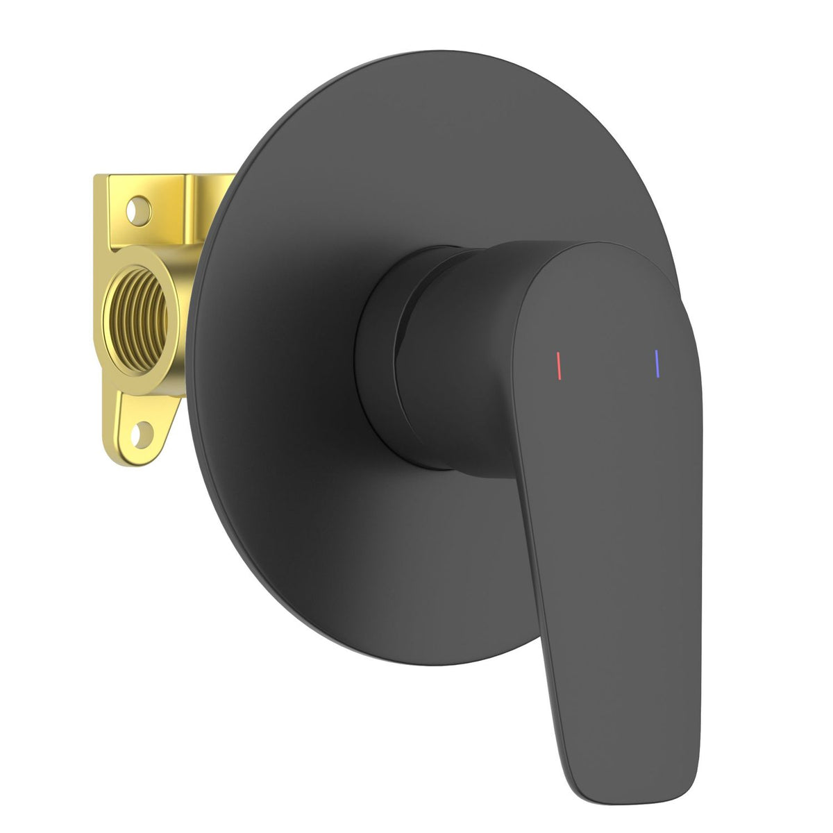 Aquavit Harmony matte black one-outlet concealed shower mixer VT2211101