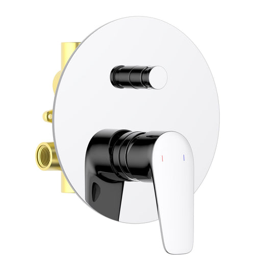 Aquavit Harmony chrome two-outlet concealed shower mixer with push-in diverter VT2212201