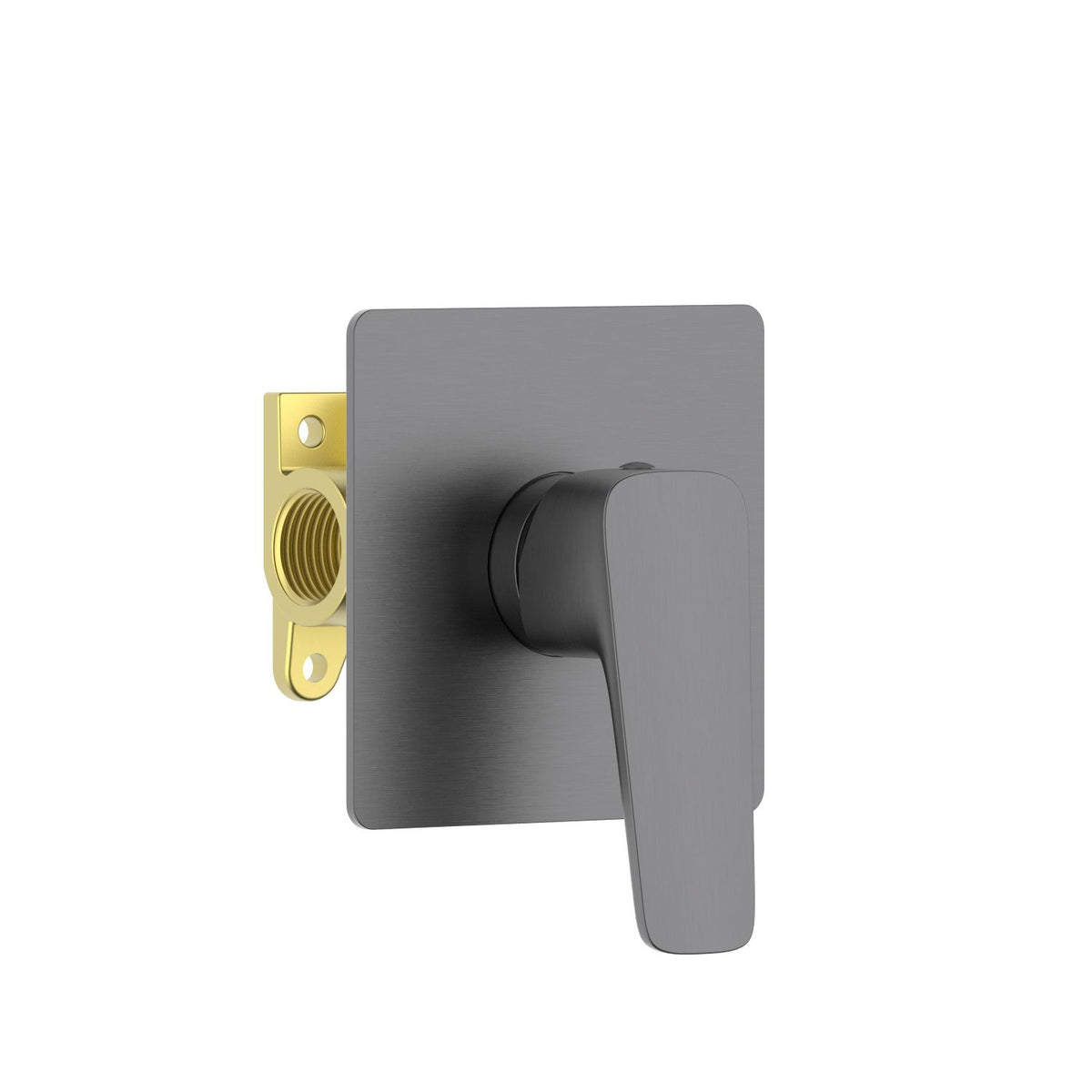 Aquavit Matera brushed gunmetal one-outlet concealed shower mixer VT2311101