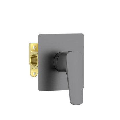 Aquavit Matera brushed gunmetal one-outlet concealed shower mixer VT2311101