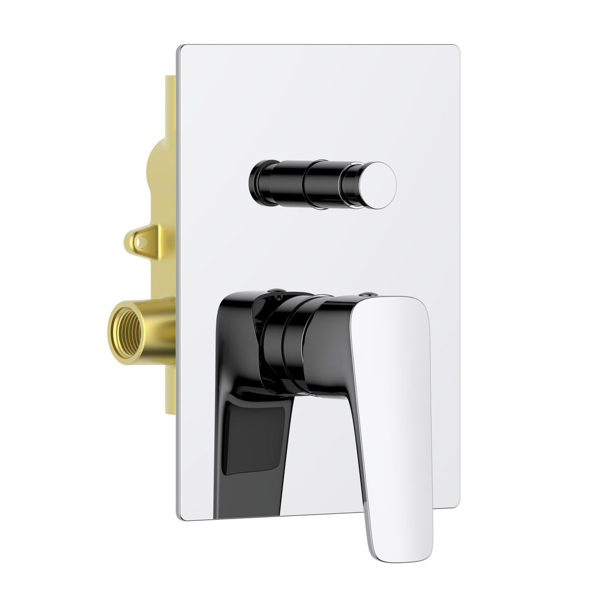 Aquavit Matera chrome two-outlet concealed shower mixer with push-in diverter VT2312201