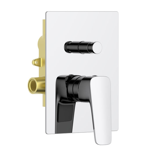 Aquavit Matera chrome two-outlet concealed shower mixer with push-in diverter VT2312201