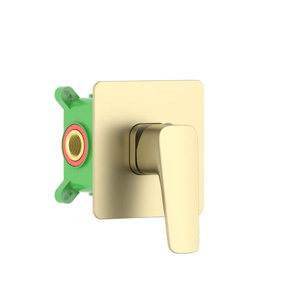 Matera Brass Concealed Shower Mixer with Sleek Stainless Steel Plate VT2321101