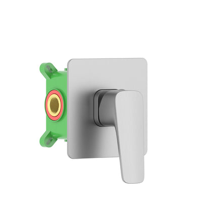 Matera Brass Concealed Shower Mixer with Sleek Stainless Steel Plate VT2321101