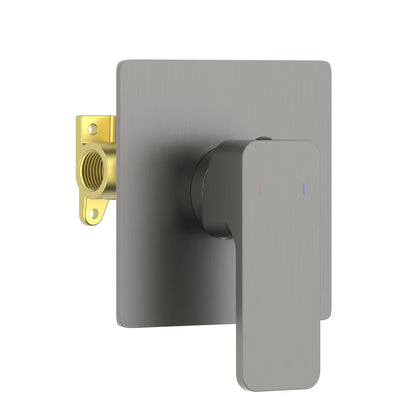Aquavit Infinity brushed gunmetal one-outlet concealed shower mixer VT2411102