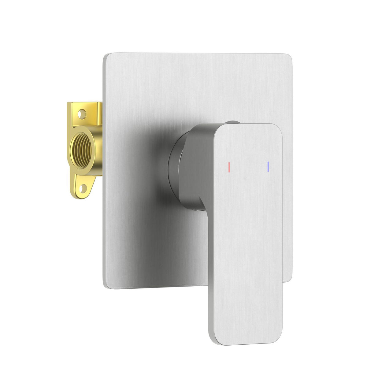 Aquavit Infinity brushed nickel one-outlet concealed shower mixer VT2411102