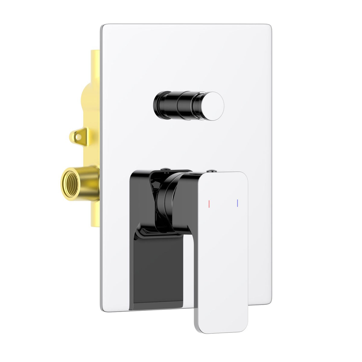 Aquavit Infinity chrome two-outlet concealed shower mixer with push-in diverter VT2412201