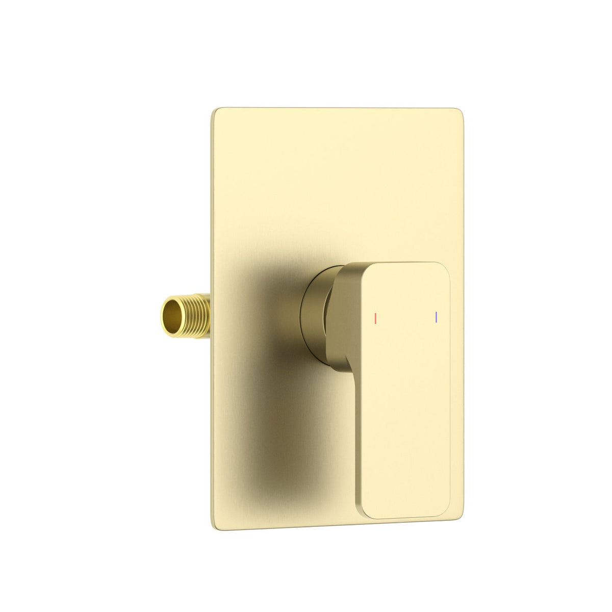 Aquavit Infinity brushed gold soft-square one-outlet pressure-balance shower valve and trim kit VT2441101