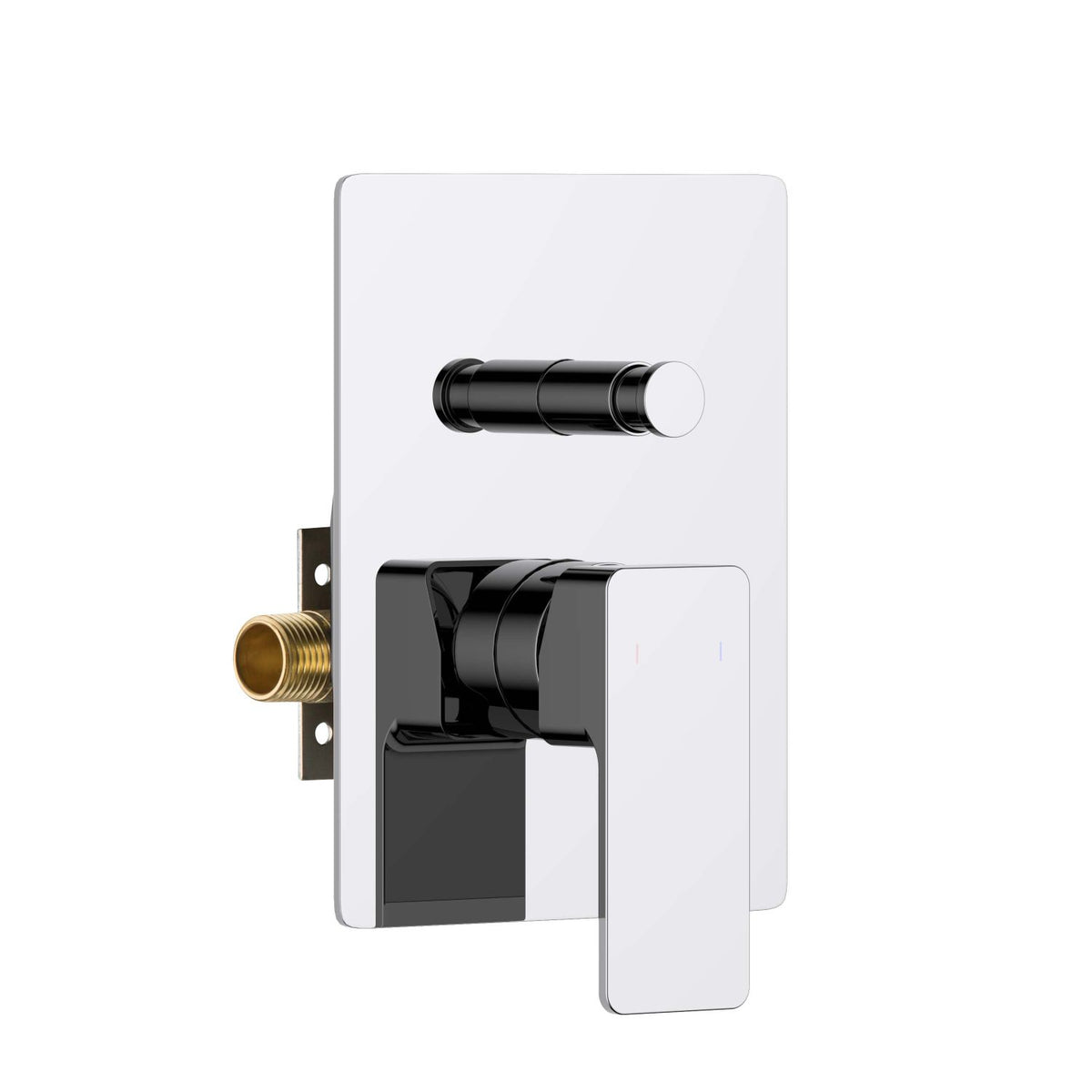 Aquavit INFINITY chrome soft-square two-way pressure-balance shower mixer with auto-reset push-button diverter VT2442202