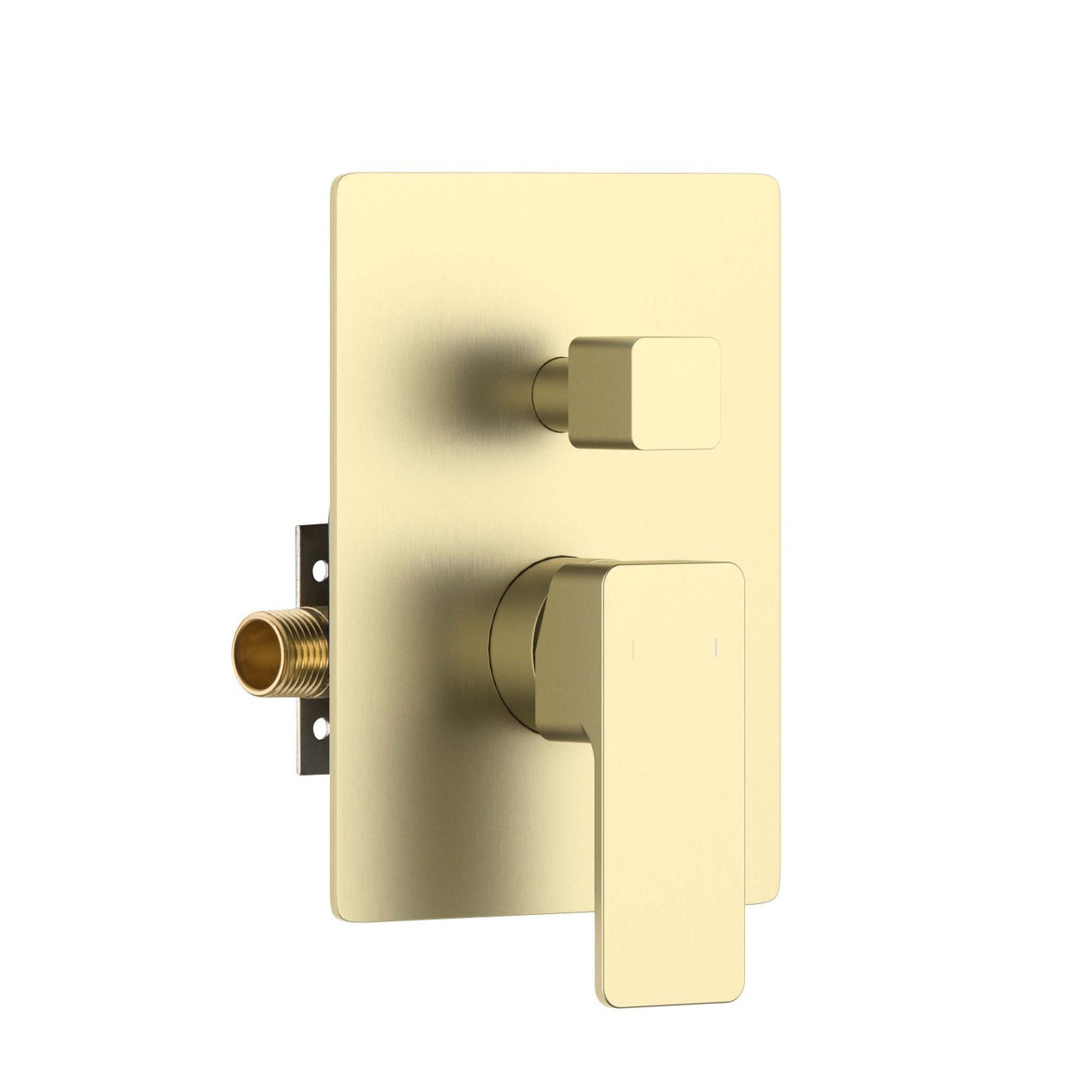 Aquavit INFINITY brushed gold soft-square three-outlet pressure-balance shower mixer with ceramic cartridge diverter VT2442301