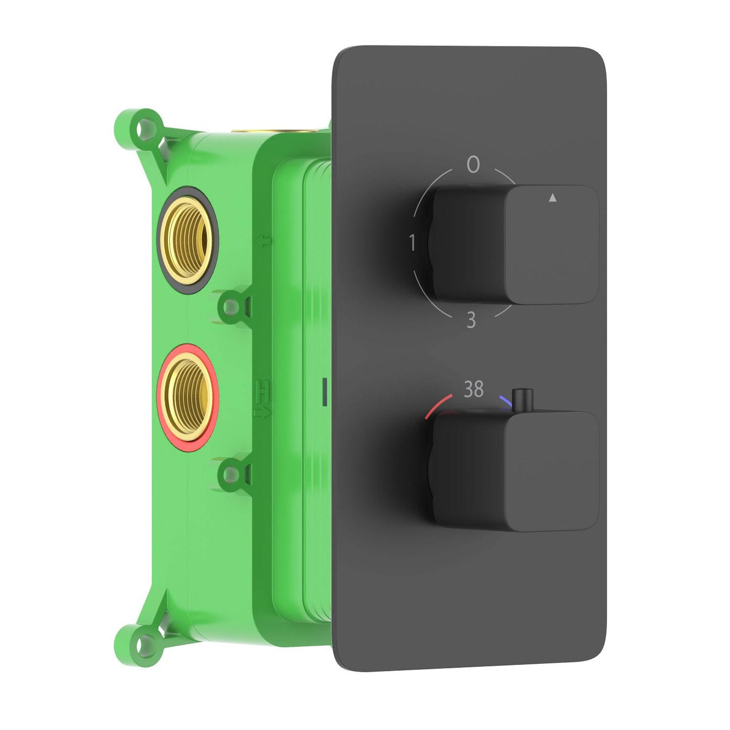 3-Function Concealed Thermostatic Shower Valve System with Rough-In Box VT2452301