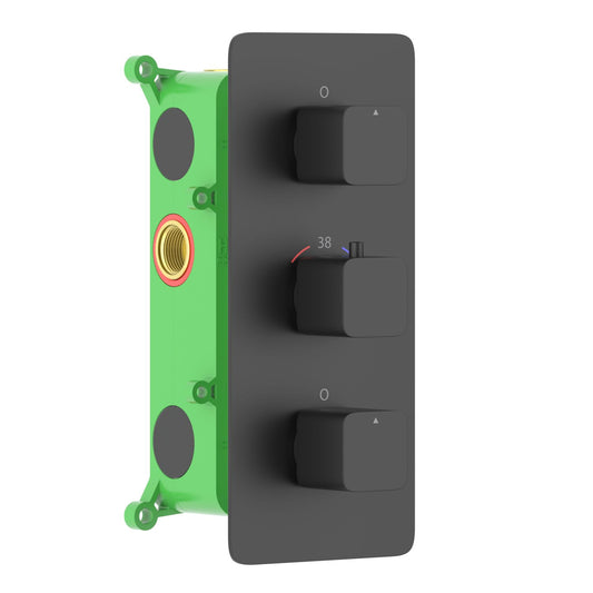 2-Function Concealed Thermostatic Shower Valve System with Dual Outlet Control VT2453201