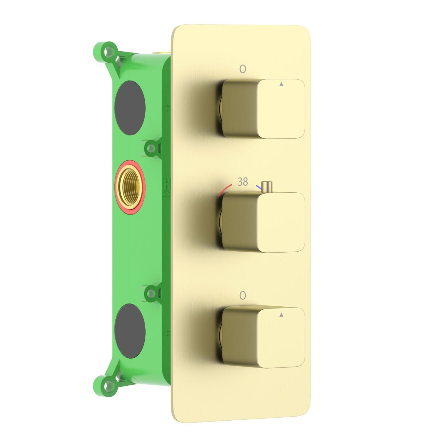 3-Function Concealed Thermostatic Shower Valve System with Simultaneous Outlet Control VT2453301