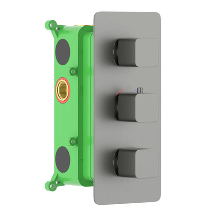 3-Function Concealed Thermostatic Shower Valve System with Simultaneous Outlet Control VT2453301