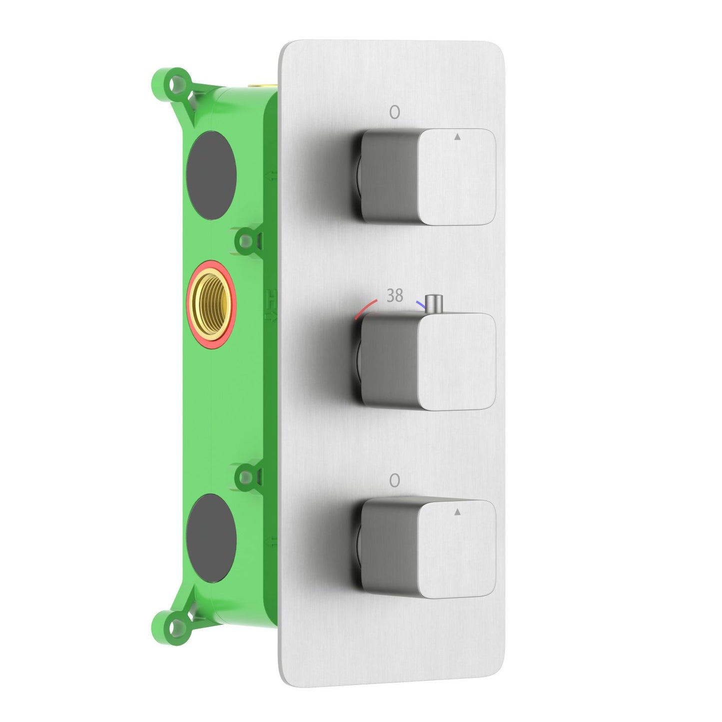 3-Function Concealed Thermostatic Shower Valve System with Simultaneous Outlet Control VT2453301